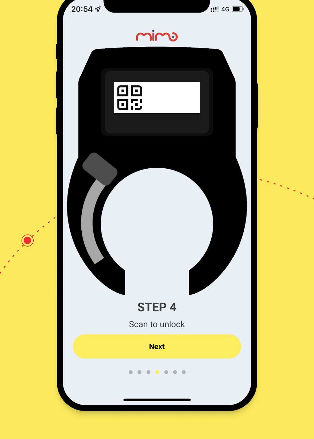 Scanning a station's QR code to unlock